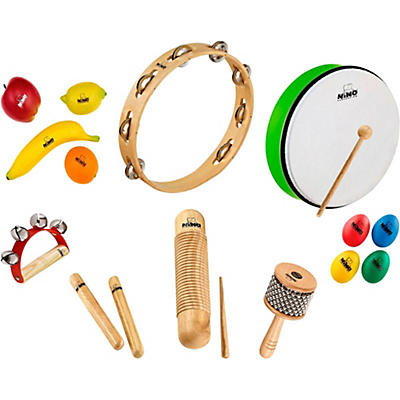 Nino 15-Piece Mixed Small Percussion Set with Tambourine