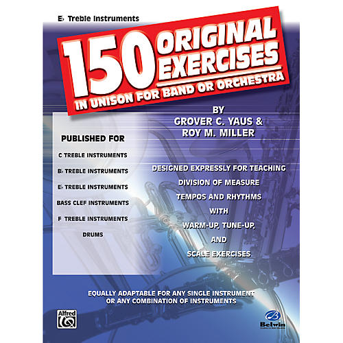 Alfred 150 Original Exercises in Unison for Band or Orchestra E-Flat Treble Instruments