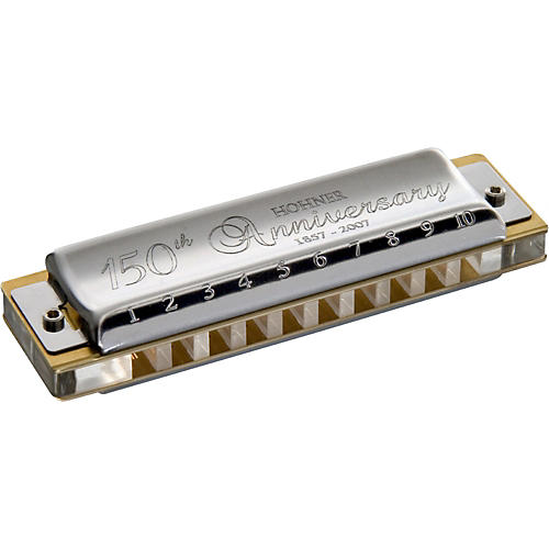 150th Anniversary Jubilee Harmonica - Stainless Steel in the Key of C