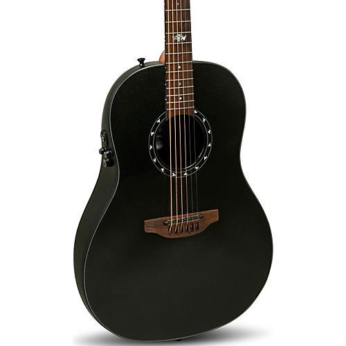 Ovation 1516 Ultra Series Mid-Depth Acoustic-Electric Guitar Pitch Black