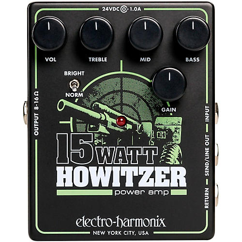 Electro-Harmonix 15Watt Howitzer Guitar Preamp and Power Amp Effects Pedal Condition 1 - Mint Black