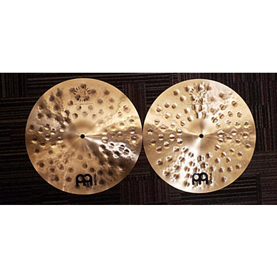 MEINL 15in PURE ALLOY EXTRA HAMMERED HI HAT PAIR Cymbal