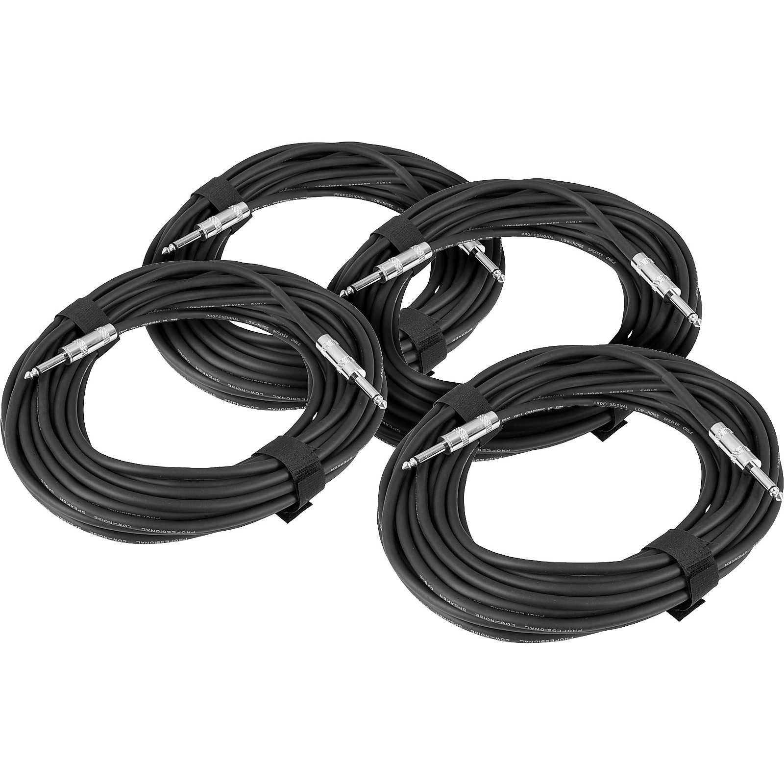 Musician's Gear 16Gauge Speaker Cable Black 25 Feet (4Pack