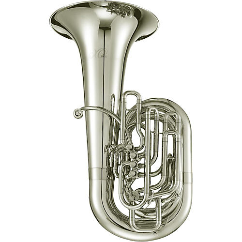 XO 1680L Professional Series 5-Valve 4/4 CC Tuba Silver plated Yellow Brass Bell