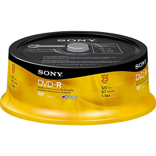 16X DVD-R Recordable 25-Spindle DVD 4.7GB