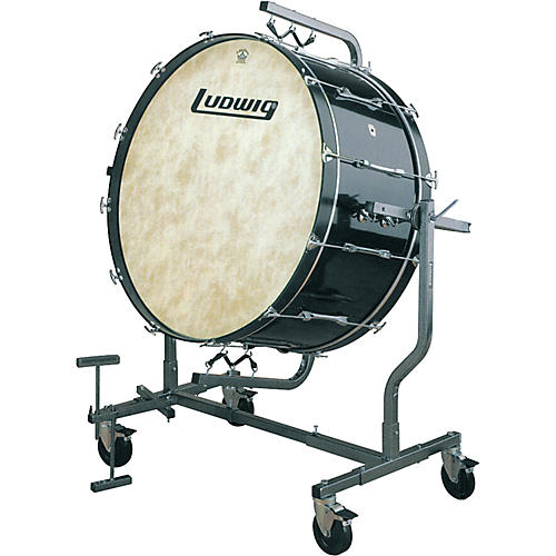16X36 CONCERT BASS DRUM BLACK WITH LE788 STAND AND FIBERSKYN DRUMHEAD