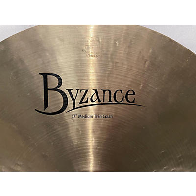 MEINL 17in Byzance Medium Thin Crash Brilliant Cymbal