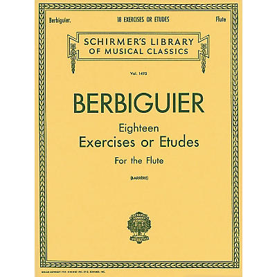 G. Schirmer 18 Exercises or Etudes (Flute)
