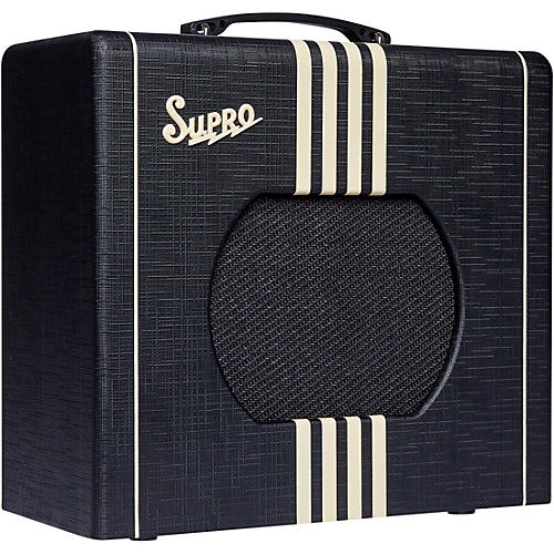 Supro 1820 Delta King 10 5W Tube Guitar Amp Black and Cream