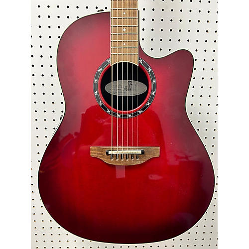 Ovation 1861LX STANDARD BALLANDEER LX Acoustic Electric Guitar Dark Cherry Burst