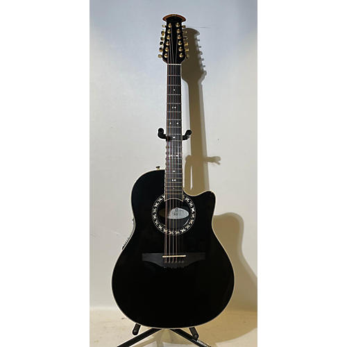 Ovation 1866 LEGEND 12 String Acoustic Electric Guitar Black