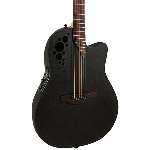 Ovation 1868TX-5-G Pro Series Elite TX Deep Contour Acoustic-Electric Guitar Textured Black