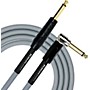 KIRLIN 18AWG Stage Straight to Right Angle Instrument Cable with Gray PVC Jacket 10 ft.