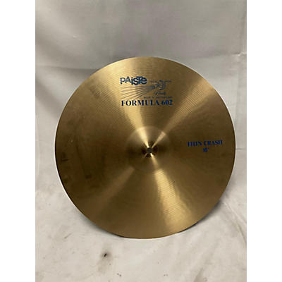 Paiste 18in Formula 602 Series Thin Crash Cymbal