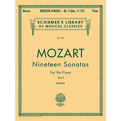 G. Schirmer 19 Sonatas for The Piano Book 2 English / Spanish Text By Mozart