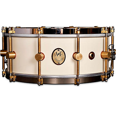 A&F Drum  Co 1901 Limited-Edition 14x6.5" Antique White Steam Bent Maple Snare Drum