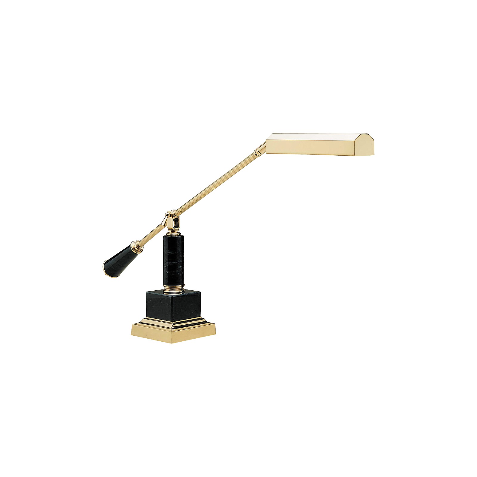 House of Troy 190M Polished Brass/Black Marble Grand Piano Lamp