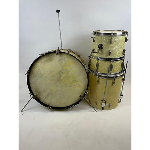 Slingerland 1930s RADIO KING Drum Kit WHITE MARINE PEARL