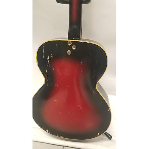 Truetone 1950s Archtop Acoustic Guitar Cherry Sunburst