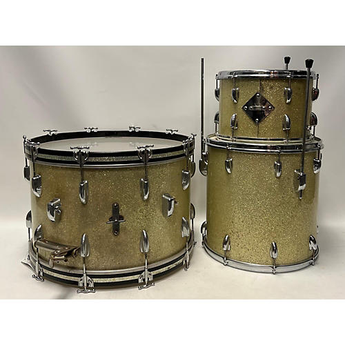 Slingerland 1950s Ensemble Drum Kit gold sparkle