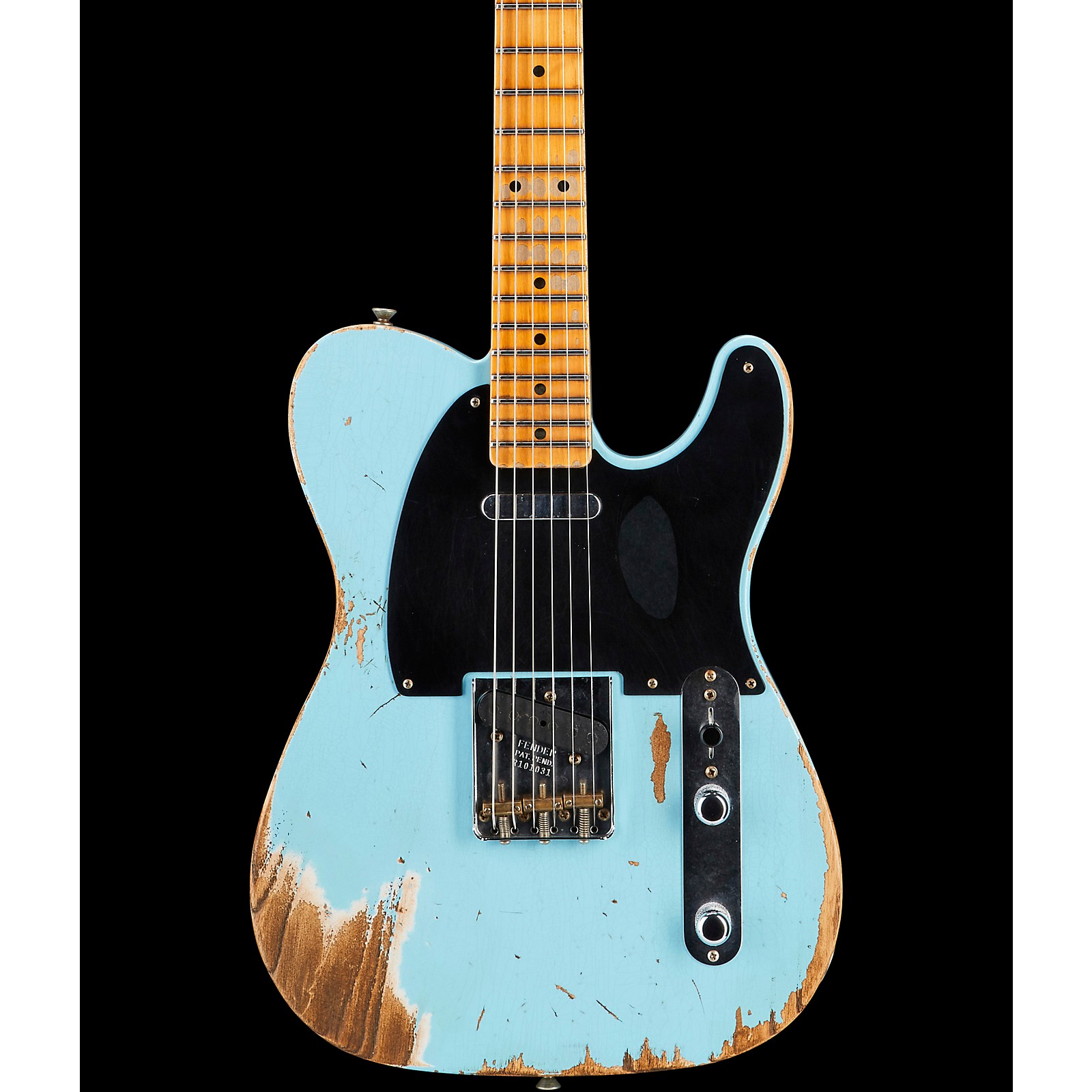 Fender Custom Shop 1952 Telecaster Heavy Relic Electric Guitar Daphne Blue Musicians Friend 