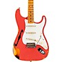 Fender Custom Shop 1956 Heavy Relic Thinline Stratocaster Electric Guitar Aged Coral Pink Over Choc 2-Tone Sunburst CZ539954