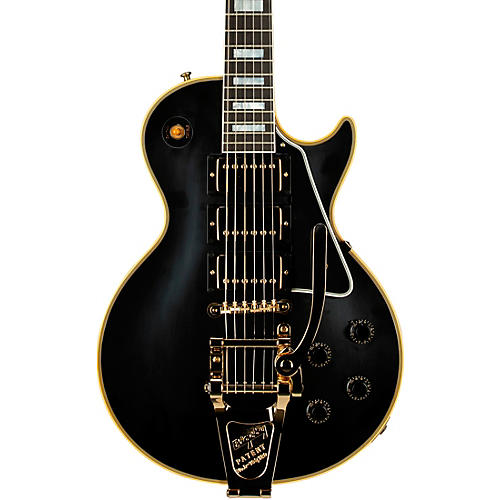 Gibson Custom 1957 Les Paul Custom Reissue 3-Pickup Bigsby VOS Electric Guitar Ebony