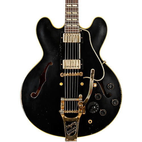 Gibson Custom 1959 ES-345 Reissue Semi-Hollowbody Electric Guitar With Bigsby - Heavy Aged, Ebony