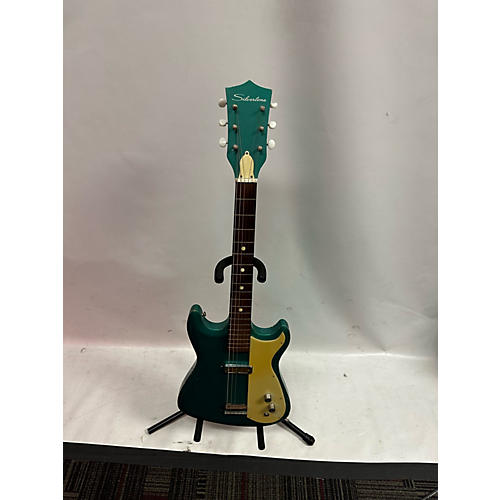 Silvertone 1960s 1326 Solid Body Electric Guitar Turquoise