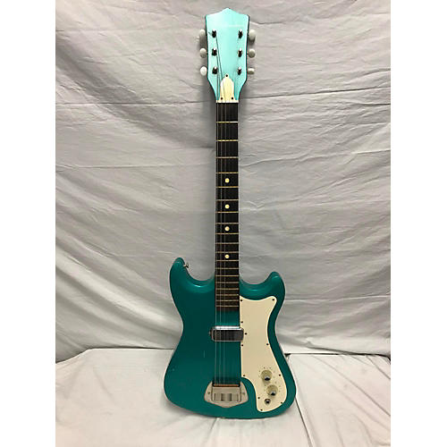 Silvertone 1960s 1413 Solid Body Electric Guitar Green