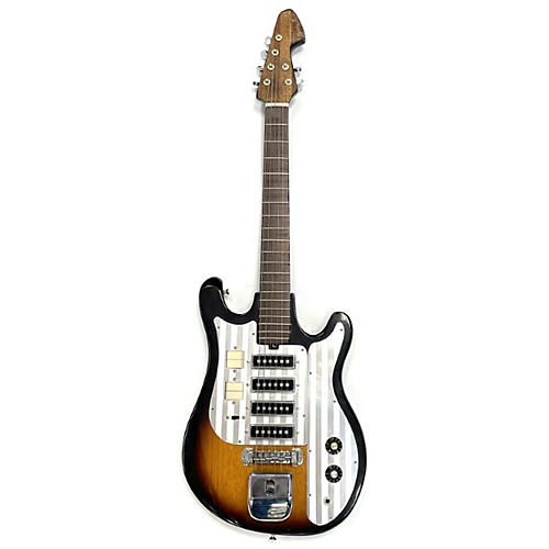 Silvertone 1960s 1437 Solid Body Electric Guitar Sunburst