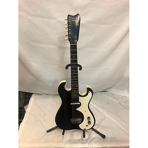 Silvertone 1960s 1448 Solid Body Electric Guitar Black
