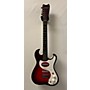 Vintage Silvertone 1960s 1457 + AMP CASE Solid Body Electric Guitar Candy Red Burst
