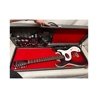Silvertone 1960s 1457 W/ampincase Solid Body Electric Guitar