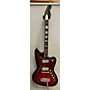 Vintage Silvertone 1960s 1478 Silhouette Solid Body Electric Guitar Red Burst