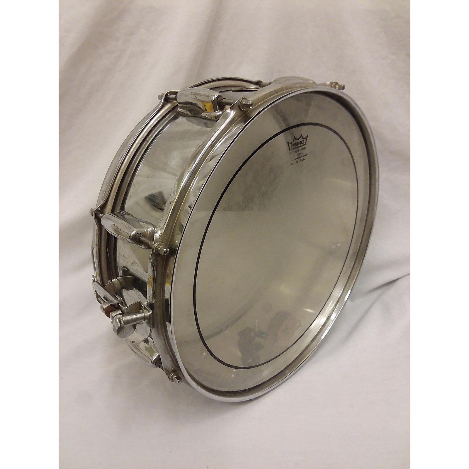 Vintage Slingerland 1960s 5X14 Chrome Over Brass Snare Drum Chrome 8 Musician's Friend