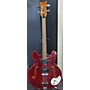 Vintage Mosrite 1960s Celebrity 221 Hollowbody Electric Bass Guitar Red