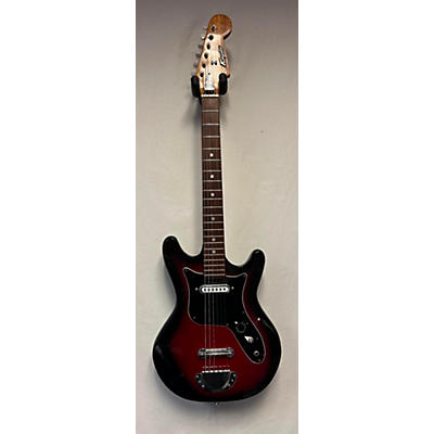 Kingston 1960s Double Cutaway Single Pickup Solid Body Electric Guitar
