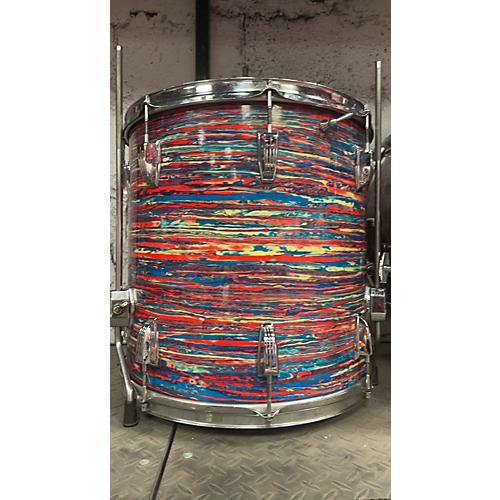 Ludwig 1960s Downbeat 3 Piece Kit Drum Kit Psychedelic Red