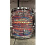 Vintage Ludwig 1960s Downbeat 3 Piece Kit Drum Kit Psychedelic Red
