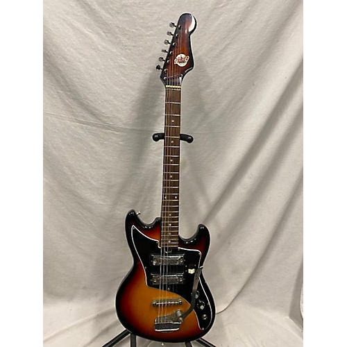 Vintage Teisco 1960s ET-210 Solid Body Electric Guitar Sunburst