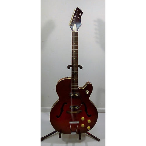 Airline 1960s H54 Hollow Body Electric Guitar TRANS RED BURST
