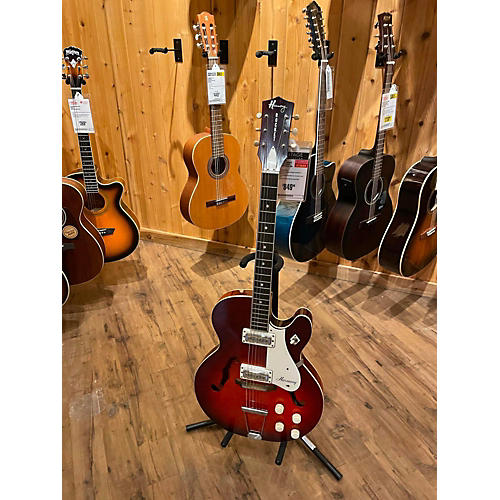 Harmony 1960s H54 ROCKET Hollow Body Electric Guitar Crimson Red Burst