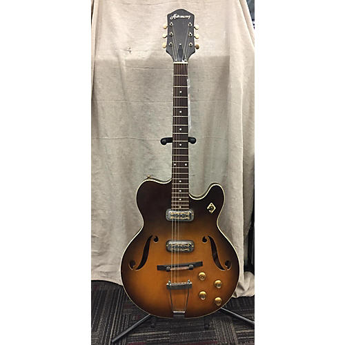 Harmony 1960s Meteor H-74 Acoustic Electric Guitar 2 Color Sunburst