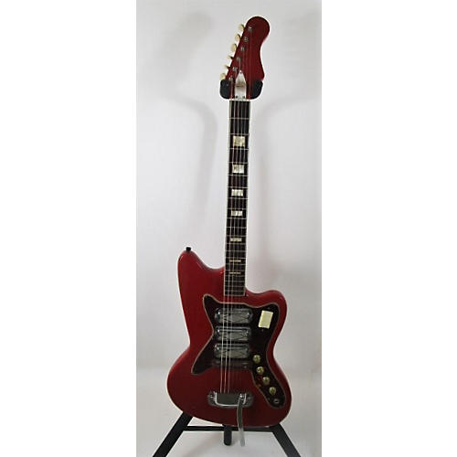 Silvertone 1960s Model 1488 Solid Body Electric Guitar Red