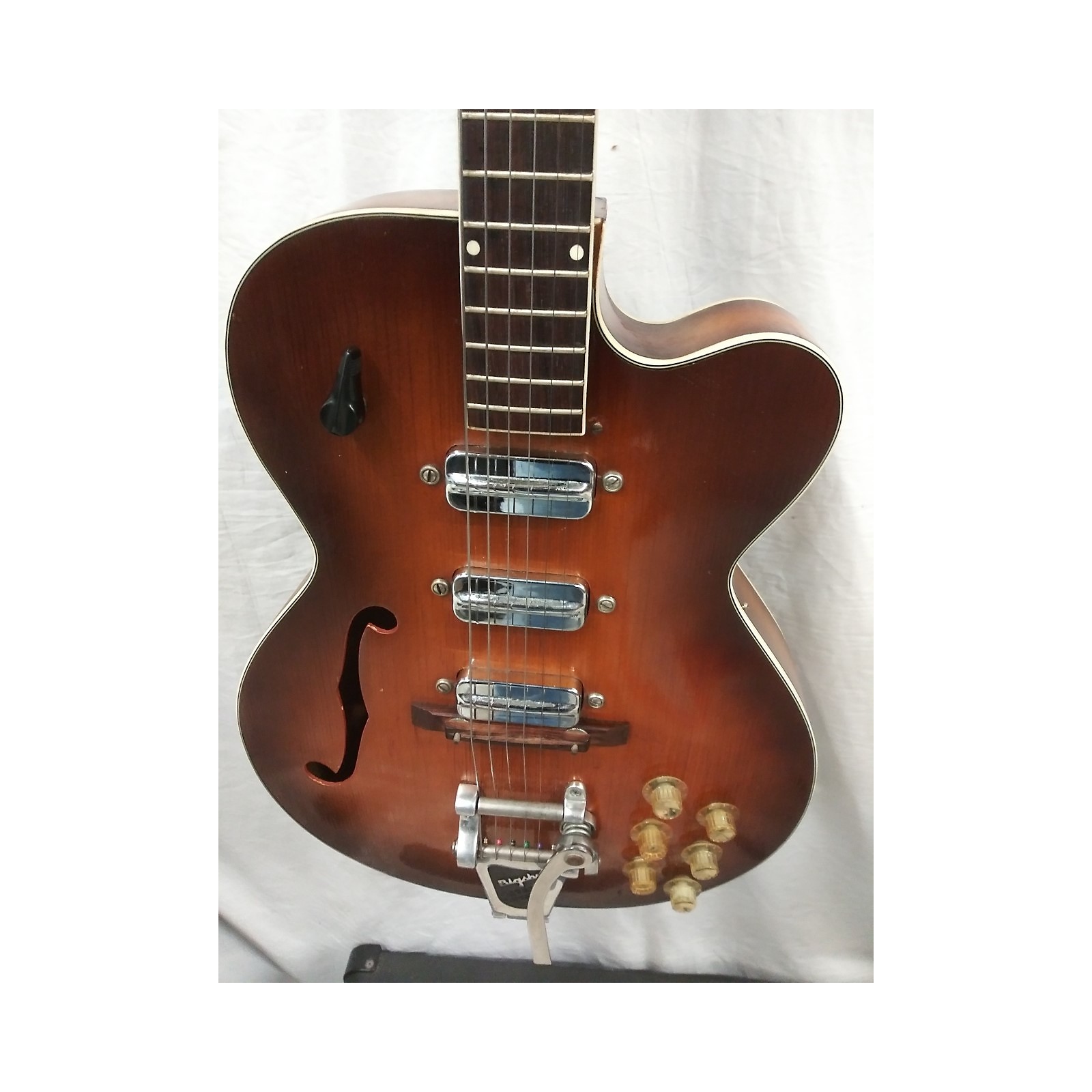 Vintage Kay 1961 6890 Hollow Body Electric Guitar Sunburst Musician's