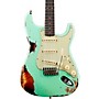 Fender Custom Shop 1962 Heavy Relic Stratocaster Electric Guitar Surf Green Over 3-Color Sunburst