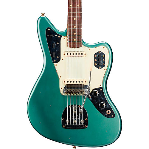Fender Custom Shop 1963 Jaguar Journeyman Relic Electric Guitar Faded Sherwood Green Metallic