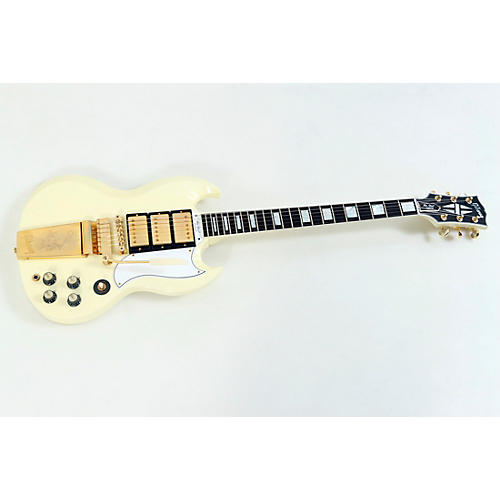 Gibson Custom 1963 Les Paul SG Custom Reissue 3-Pickup With Maestro VOS Electric Guitar Condition 3 - Scratch and Dent Classic White 197881089092