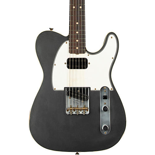 Fender Custom Shop 1963 Telecaster Custom Journeyman Relic Electric Guitar Masterbuilt by Paul Waller Aged Charcoal Frost Metallic